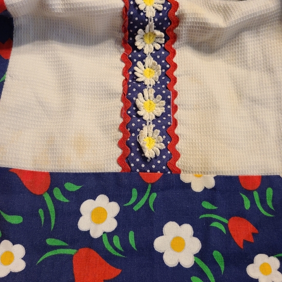 Vintage 70s Patchwork Reversible Floral Wrap Skirt S - Picture 9 of 9